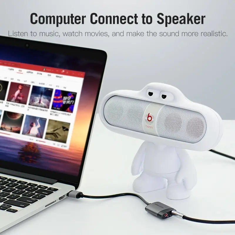 Adaptador Tarjeta Sonido Externa Usb Auricular Mic Vention