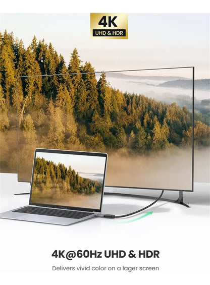 Adaptador Usb C A Hdmi 4k 60hz Pc Mac Celular Ugreen Gray