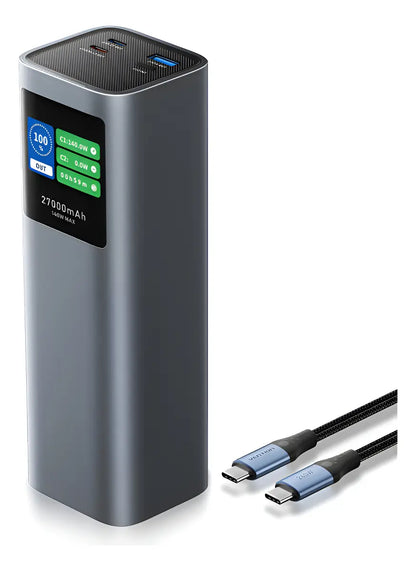 Cargador Portatil Power Bank Usb C 3,1 27000mah 140w Vention Gris