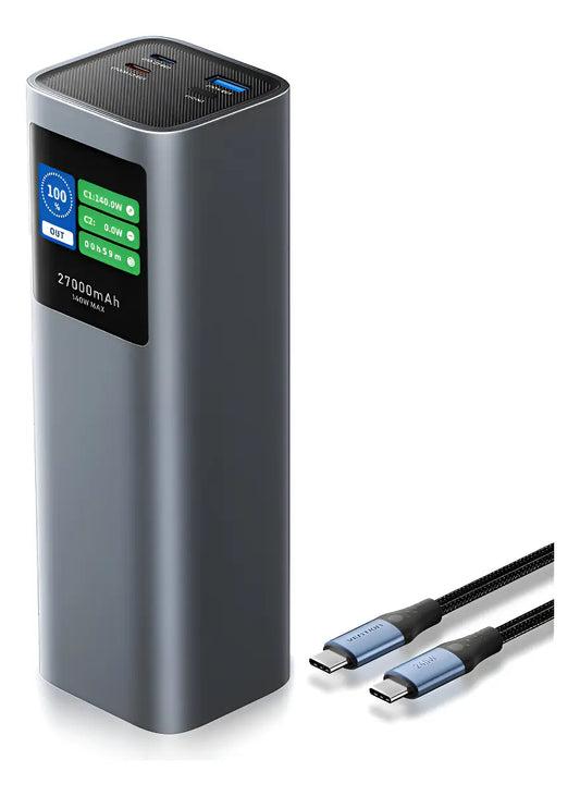 Cargador Portatil Power Bank Usb C 3,1 27000mah 140w Vention Gris