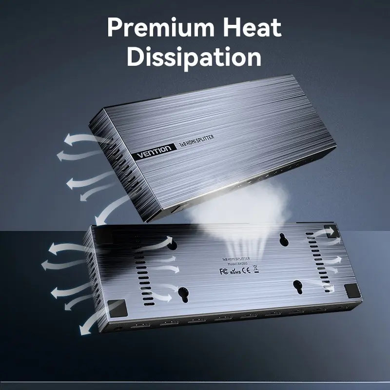 Splitter Hdmi 1x8 Salidas 2k4k Amplificador C/fuente Vention