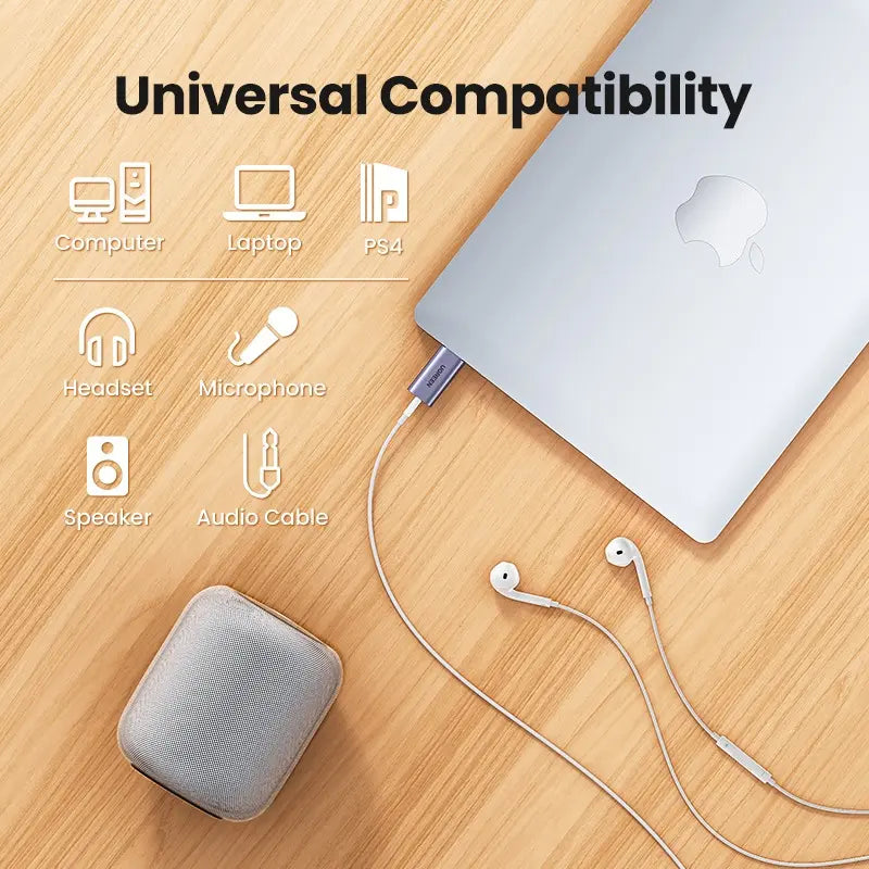 Adaptador De Audio Externo Usb 2,0 A 3,5 Mm Ugreen