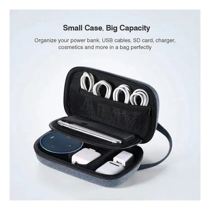 Estuche Organizador De Cables Memorias Discos Viaje Ugreen Gris Oscuro