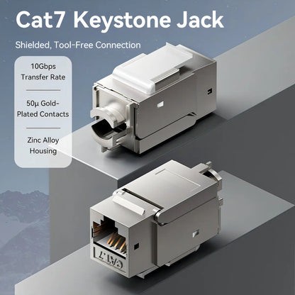 Ficha Jack Rj45 Keystone Utp Cat7 10gbps Vention