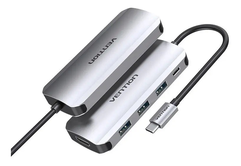 Hub Multipuerto Vention Hdmi Usb 3,0 Usb C + Power Delivery