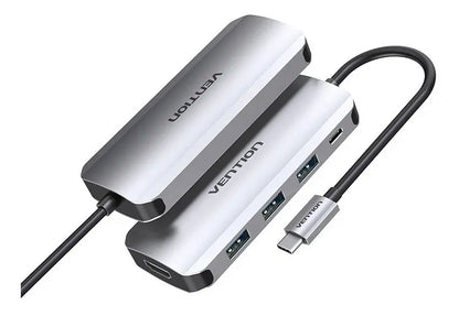 Hub Multipuerto Vention Hdmi Usb 3,0 Usb C + Power Delivery