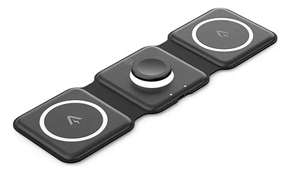Estacion De Carga 3 En 1 Inalambrica Magsafe Led 15w Vention Negro