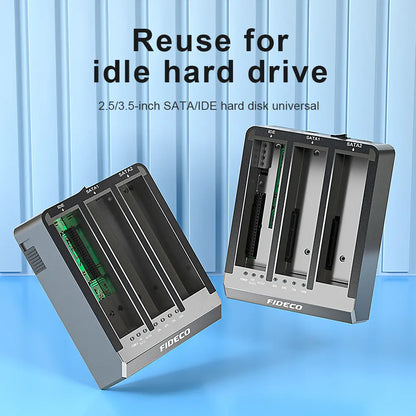 Docking Station 3 Bahias Clonador Ide Sata Hdd Ssd Fideco