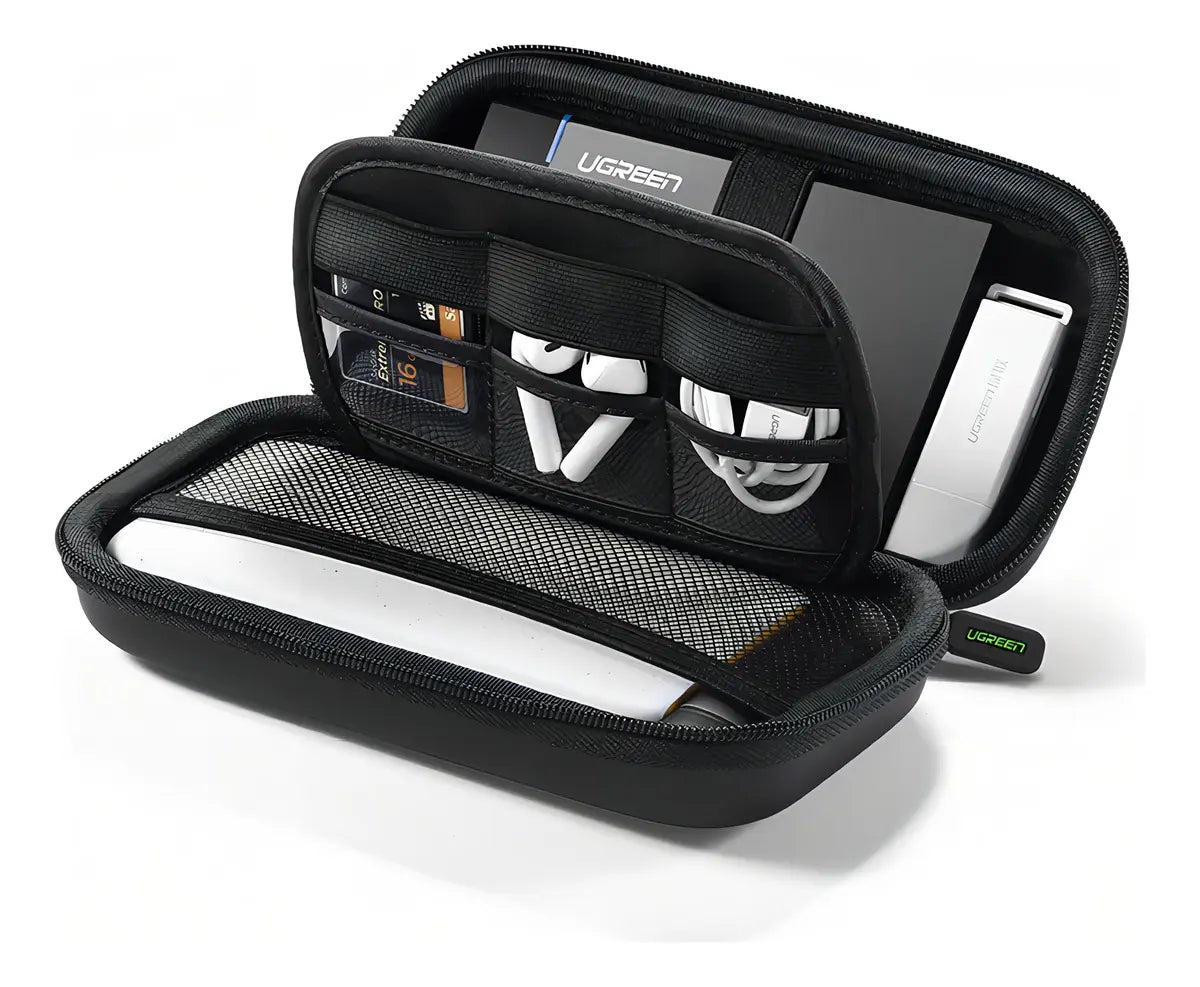 Estuche Portatil Para Disco Duro Externo Cables 3,5 Ugreen Negro