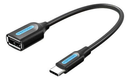 Cable Adaptador Usb Tipo C A Usb Otg Hembra Celular Vention Negro