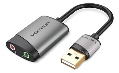 Adaptador Tarjeta Sonido Externa Usb Auricular Mic Vention