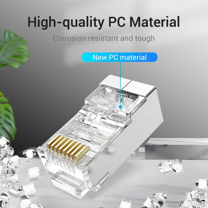 Ficha De Red Rj45 Cat5e Modular Blindada Metal X50 Vention