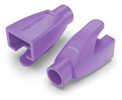 Bolsa De 100 Capuchones Rj45 Ficha Cable Red Violeta Vention