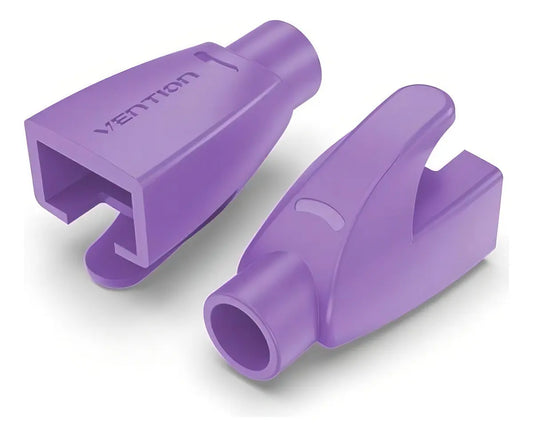 Bolsa De 50 Capuchones Rj45 Ficha Cable Red Violeta Vention