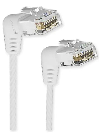 Cable Red Angulo Recto Rotacion Cat6a Blanco 0,5m Vention