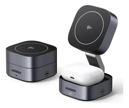 Cargador Inalambrico Magnetico Plegable Carga Rapida Ugreen Gris