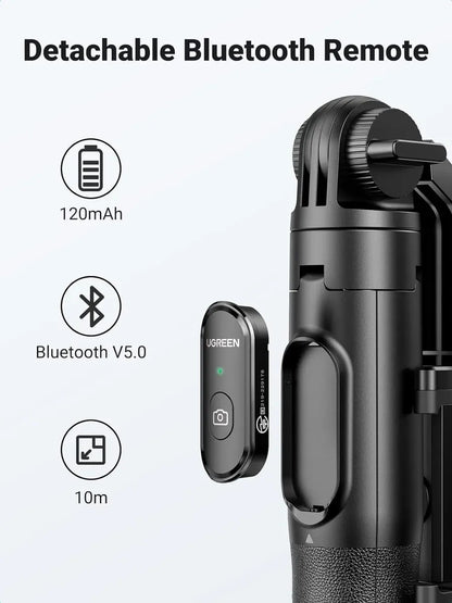 Palo Selfie + Tripode Bluetooth Celular Remoto 360 Ugreen Negro