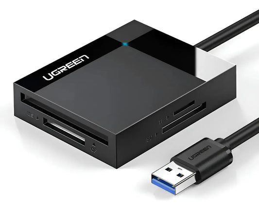 Hub Multipuerto 4 En 1 Lectora De Tarjetas 5gbps Ugreen Negro