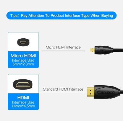Cable Premium Micro Hdmi A Hdmi 2 Metros Hd 1080p Vention