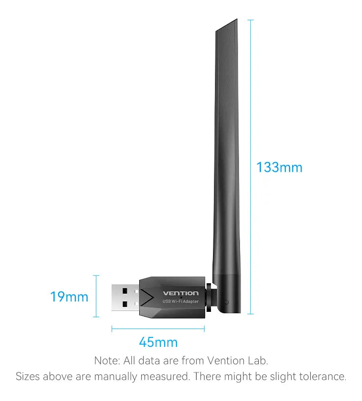 Adaptador Receptor Antena Usb Wi-fi Banda Dual Ac650 Vention
