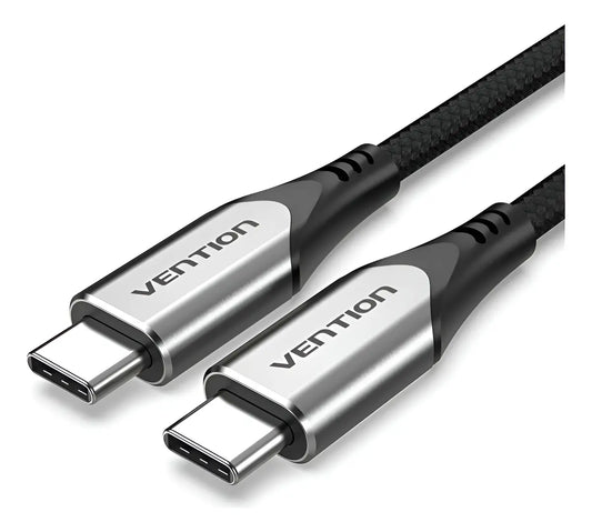 Cable Usb-c A Usb-c 3,1 Carga Rapida Y Datos 0,5m Vention Negro