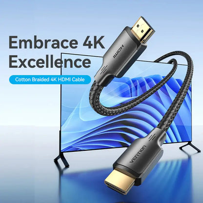 Cable Hdmi 2,0 Certificado 4k 60hz 2m 18 Gbps Hdr Vention