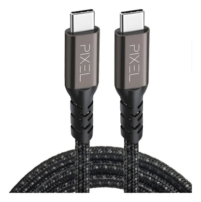Cable Usb C 3,1 Trenzado 100w 5a 4k Carga Y Datos 1 Metro Negro