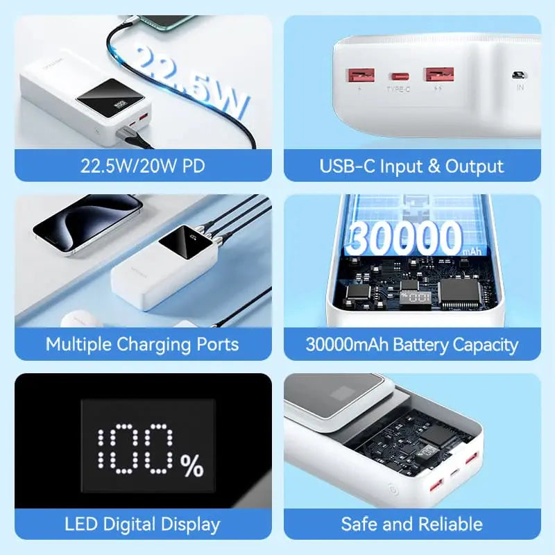 Power Bank Cargador Portatil Carga Rapida 30000 Mah Vention