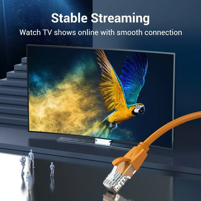 Cable De Red Cat6 Patch Cord Utp Rj45 2 M Naranja Vention