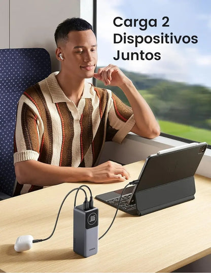 Power Bank Bateria Portatil 12000mah 100w Usb Tipo C Ugreen Gris