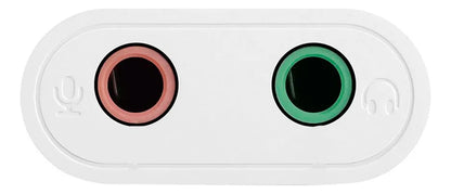 Adaptador Audio Usb A Auxiliar 3,5mm Microfono Blanco Ugreen