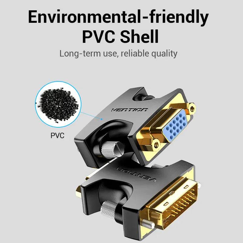 Adaptador Union Dvi Macho A Vga Hembra Extensor Hd Vention