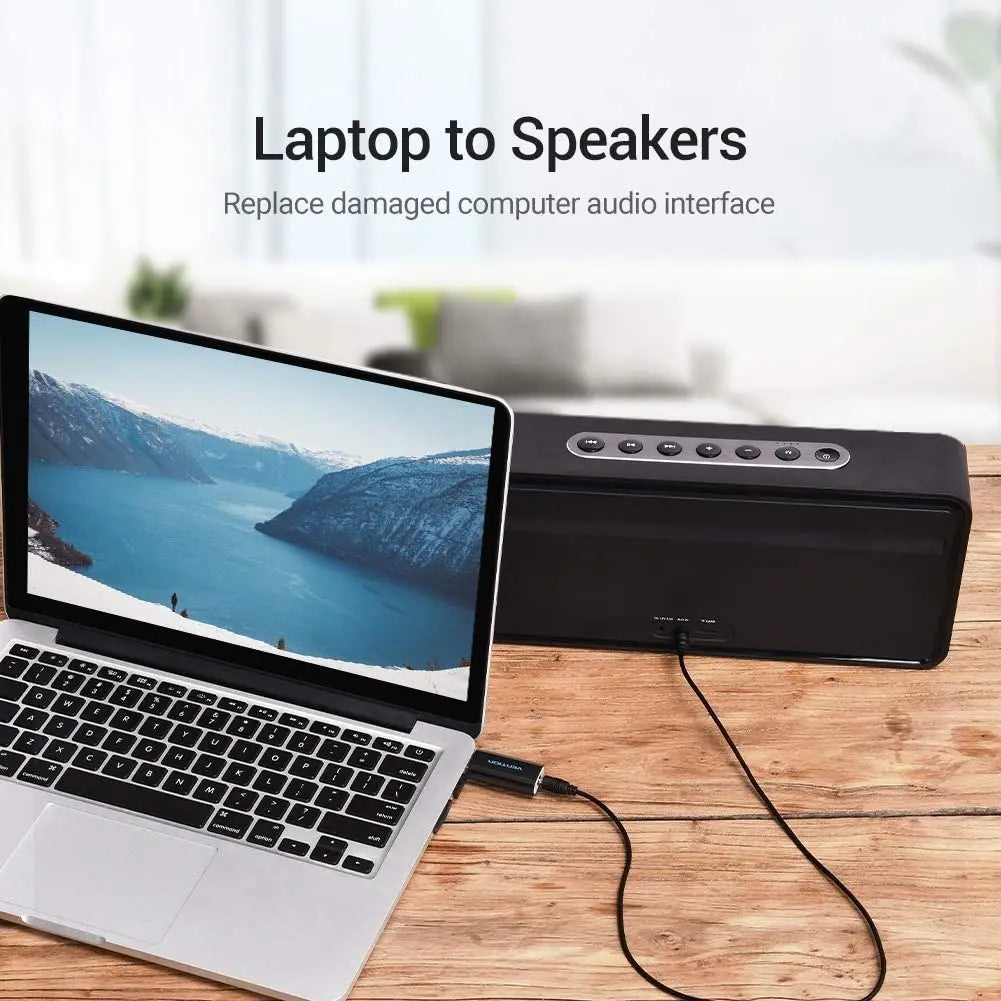 Tarjeta Sonido Externa Usb Jack 3,5 Audio 4 Polos Vention