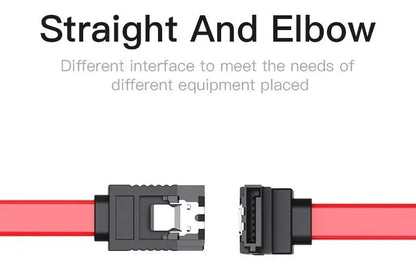 Cable Sata 3,0 Datos Grabador Disco Duro Doble Traba Vention Rojo