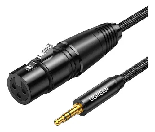 Cable Xlr Cannon Plug 3,5mm Profesional Microfono 1m Ugreen