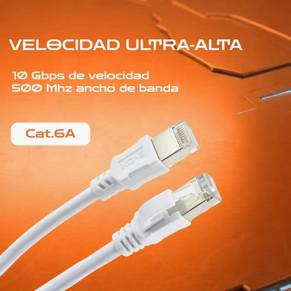 Cable De Red Evox Cat6a 1 M Gris Patch Cord Rj45 Internet