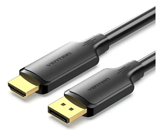 Cable Display Port A Hdmi 4k 30hz 2k 60hz 3d 1,8 M Vention Negro