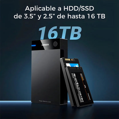 Carry Disk Disco Externo Hdd 3,5 Ssd Sata A Usb-b 3,0 Ugreen