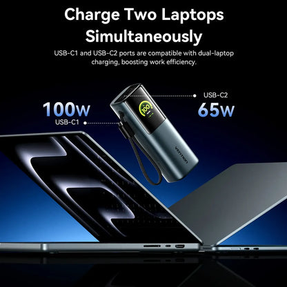 Cargador Portatil Power Bank Usb C 3,0 20000mah 165w Vention Gris