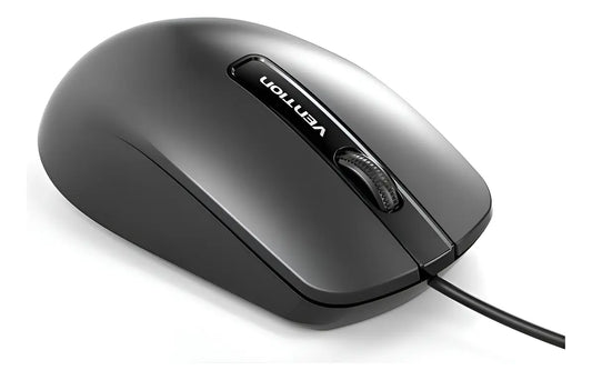Mouse Optico Vention Usb Cable 1200 Dpi Oficina 1,5 Metros Negro