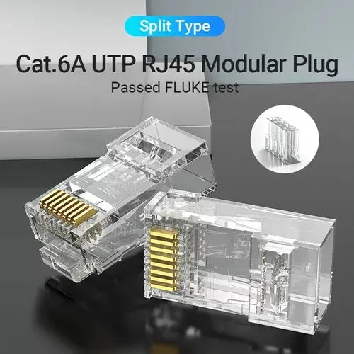 Ficha Red Plug Rj45 Cat6 Modular Utp X10 Vention