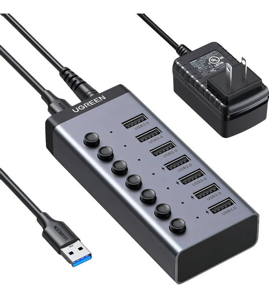 Hub Usb 3,0 7 Puertos Usb-c Con Switch De Encendido Ugreen