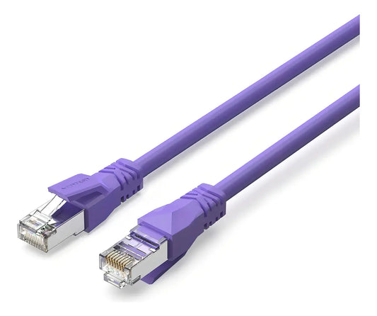 Cable De Red Cat6a Rj45 Sftp Purpura 10gbps 1 Metro Vention