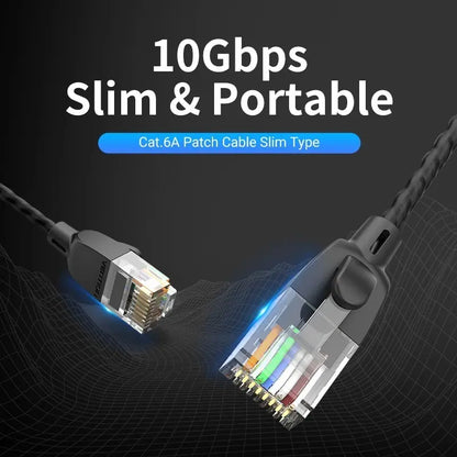 Cable Red Cat6a Utp Ultra Slim 0,5 M Patch Cord Rj45 Vention