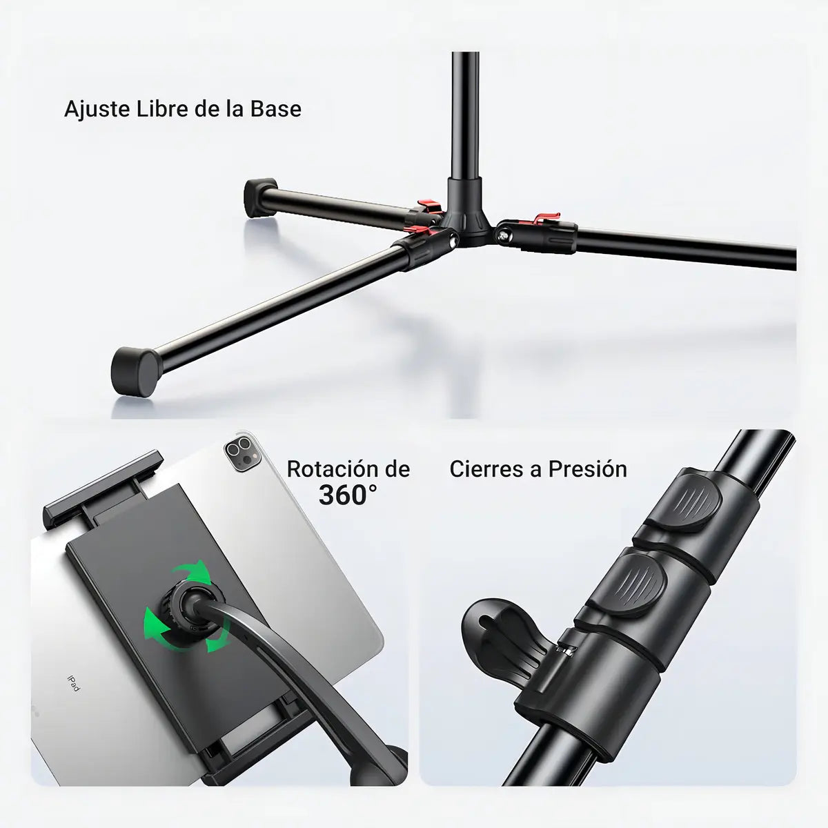 Soporte Tripode 2 En 1 Para Tablet Celular 170cm 360° Ugreen Negro