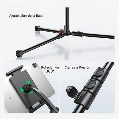 Soporte Tripode 2 En 1 Para Tablet Celular 170cm 360° Ugreen Negro