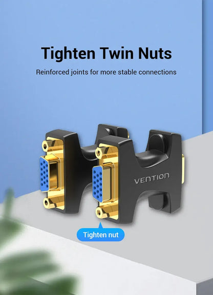 Adaptador Union Vga Extensor Hembra A Hembra Ficha Vention