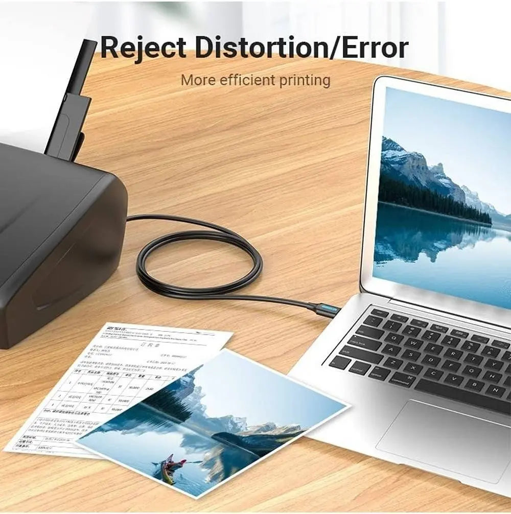 Cable Usb A Usb Tipo B 2,0 De 2 Metros Impresora Vention Negro
