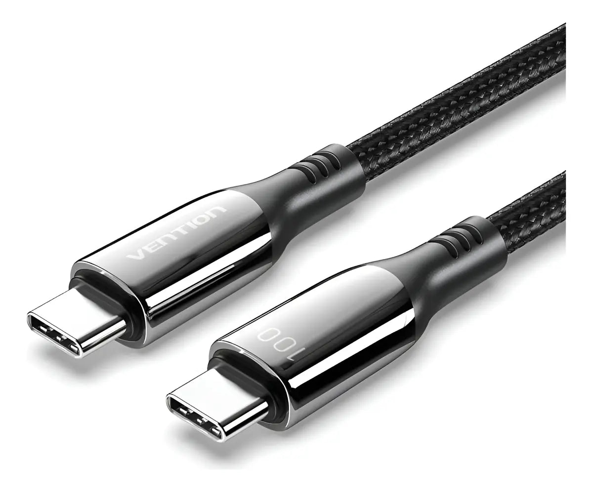 Cable Usb-c A Usb-c 100w 5a Carga Y Datos 2m Negro Vention