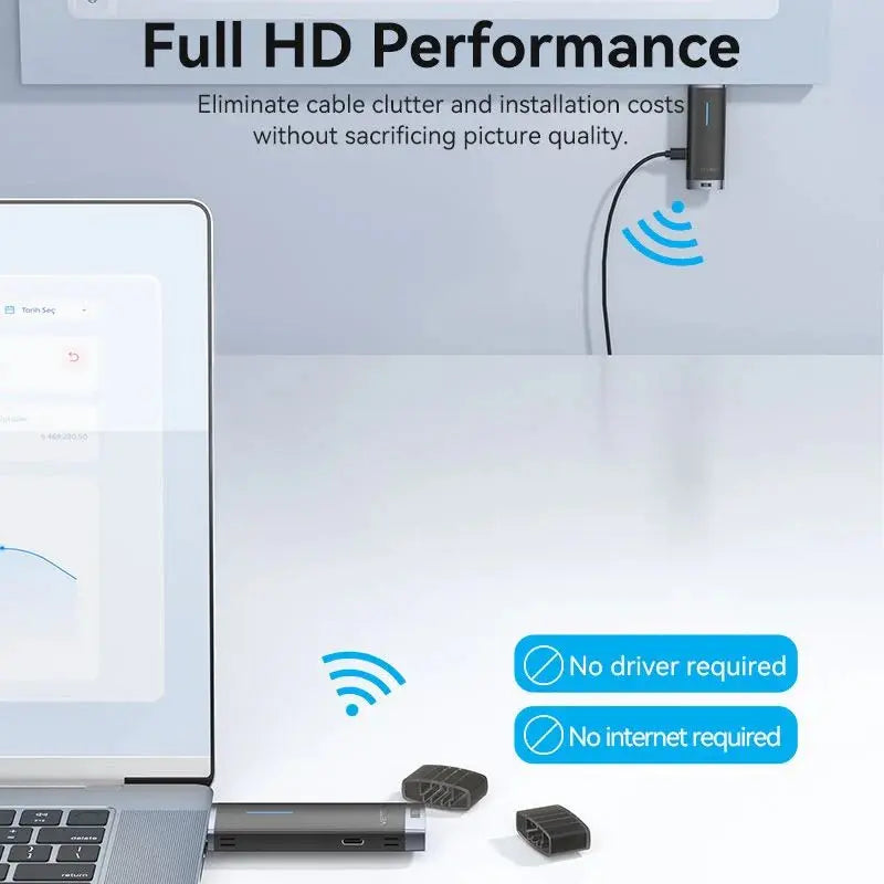 Splitter Transmisor Receptor Hdmi Wireless 40 Metros Vention Negro